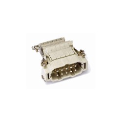 Insert HE AV, Raccordement à vis, mâle, 10 pin, 16A, Polycarbonate, 10B 